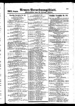 362.Ausgabe. Donnerstag, 11. Februar 1915