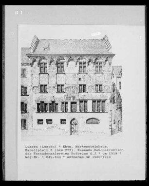 Luzern, ehemaliges Hertensteinhaus: Rekonstruktion der Fassadenmalerei