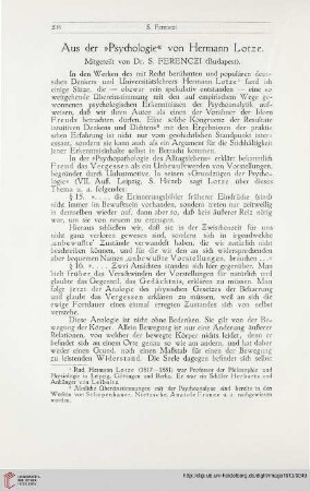 2: Aus der "Psychologie" von Hermann Lotze