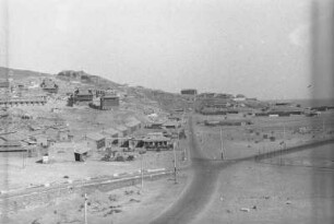 Aden : Ausschnitt der Stadt Aden mit Häusern und Straßen.