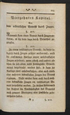 Vierzehntes Kapitel. Von dem ordentlichen Beweise durch Zeugen