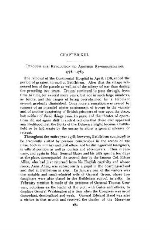 Chapter XIII. Through The Revolution To Another Re-Organization. 1778-1785.