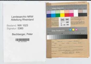 Entnazifizierung Peter Bechberger , geb. 12.06.1895 (Lehrer)