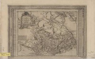 Karte von Britisch-Nordamerika, 1:16 000 000, Kupferstich, 1729 : Canada ou Nouvelle France : Suivant les Nouvelles Observations de Messrs. de l'Academie Royale des Sciences, etc. ; Augmentées de Nouveau ; Avec Privilege. - [Ca. 1:16 000 000]. - Leide : lPierre Vander Aa , [um 1729]. - 1 Kt. : Kupferst. ; 29 x 22 cm, Bildgr. 41 x 33 cm
