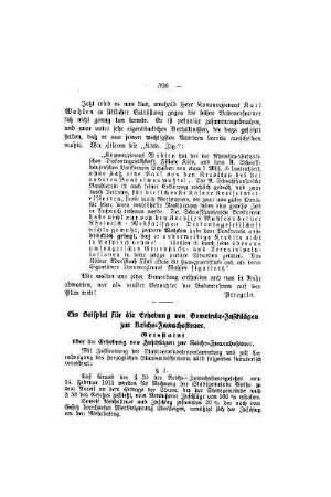 Ein Beispiel für die Erhebung von Gemeinde-Zuschlägen zur Reichs-Zuwachssteuer