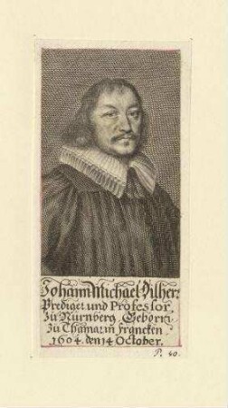 Johann Michael Dilherr; geb. 14.10.1604 in Themar (Lkr. Hildburghausen)