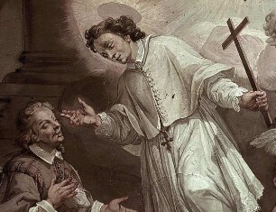 Dem heiligen Evermond von Ratzeburg erscheint der heilige Norbert