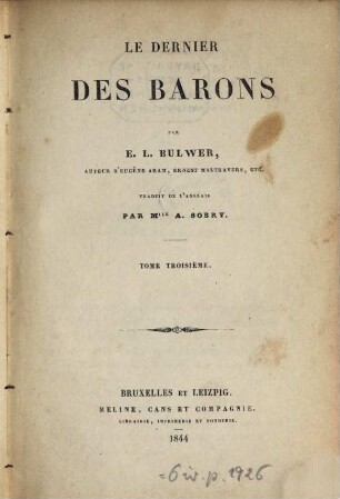 Le dernier des barons, 3