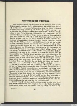 Einberufung und erster Flug