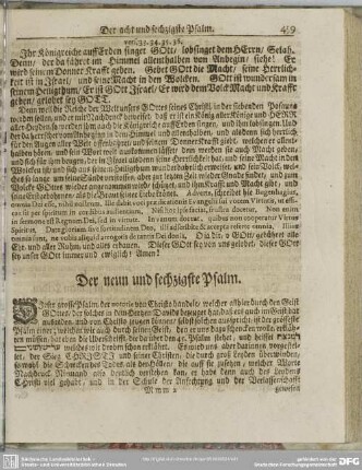Der neun und sechzigste Psalm