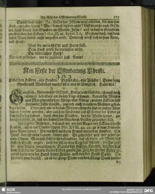 Am Feste der Offenbarung Christi