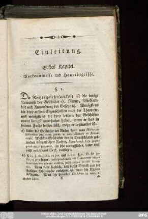 Erstes Kapitel. Vorkenntnisse und Hauptbegriffe.