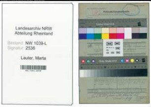 Entnazifizierung Marta Lauter , geb. 26.11.1902 ()