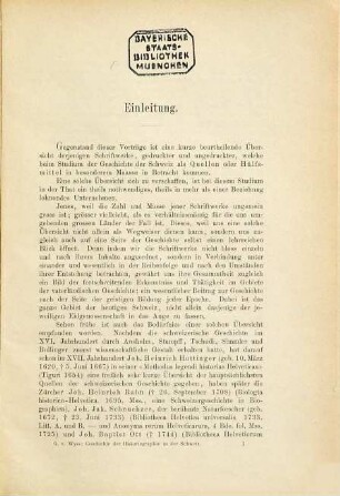 Geschichte der Historiographie in der Schweiz