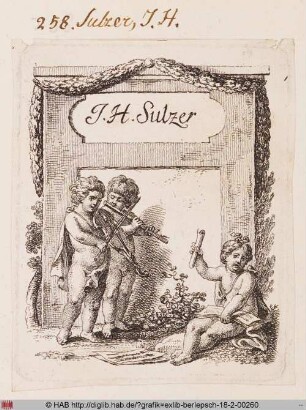Exlibris des Johann Heinrich Sulzer