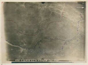 Foto der Stellungen "Eierhöhe" nordöstlich von Bouchavesnes (Luftbild)
