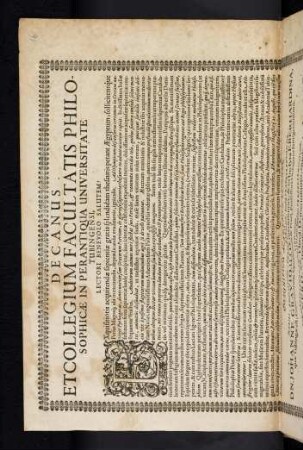 Decanus Et Collegium Facultatis Philosophicae In Perantiqua Universitate Tubingensi, Lectori Benevolo Salutem!