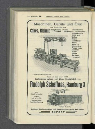 Cakes-Ausstechmaschine. Ketten-Backofen