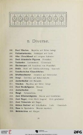 Diverse (Nr. 200-259)