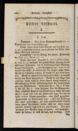 260-275, Eilfter Abschnitt; Zwölfter Abschnitt; Dreyzehnter Abschnitt; Vierzehnter Abschnitt; Fünfzehenter Abschnitt