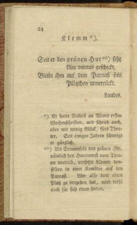 Klemm. - Zahlheim.