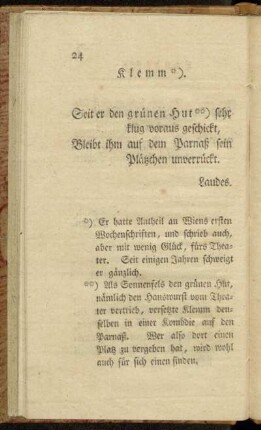 Klemm. - Zahlheim.