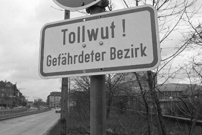 Tollwut-Sperrbezirke für Haustiere in Karlsruhe