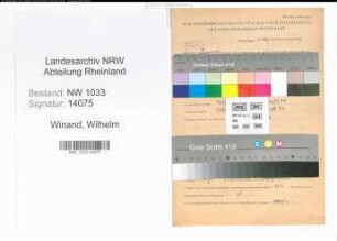 Entnazifizierung Wilhelm Winand , geb. 10.08.1908 (Angest.)