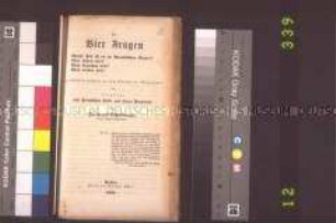 Anonyme Flugschrift: Die vier Fragen; Posen, 1849. Kritische Fragen zur oktroyierten Verfassung.