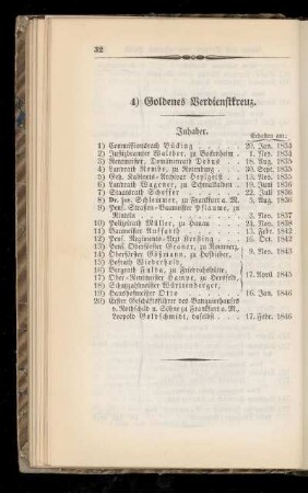 4) Goldenes Verdienstkreuz.