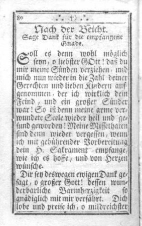 Gebethe nach der Beicht.