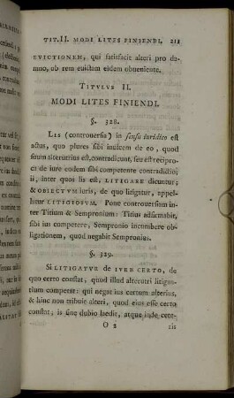 Titulus II. Modi Lites Finiendi.