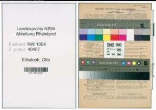 Entnazifizierung Otto Erbsloeh , geb. 21.03.1888 (Buchhalter)