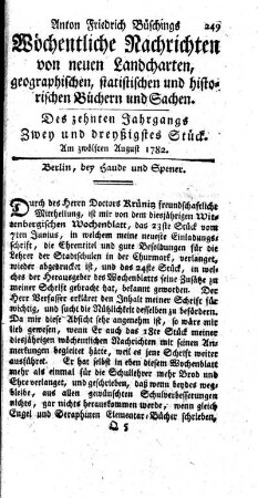 Zwey und dreyßigstes Stück