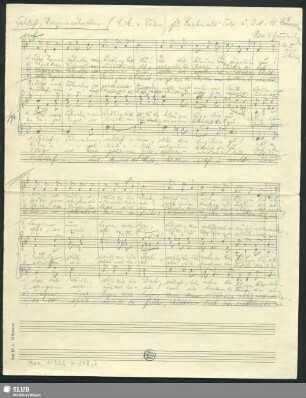 Schlaf Herzenssöhnchen - Mus.11302-H-518,2 : A, Coro - B|b; RMWV 428