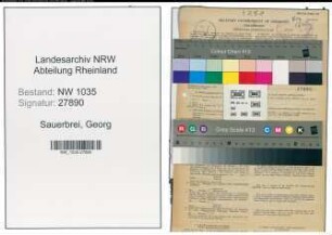 Entnazifizierung Georg Sauerbrei , geb. 11.10.1895 (Steiger)