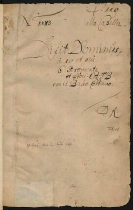 Dixit Dominus; V (4), orch, bc; D-Dur