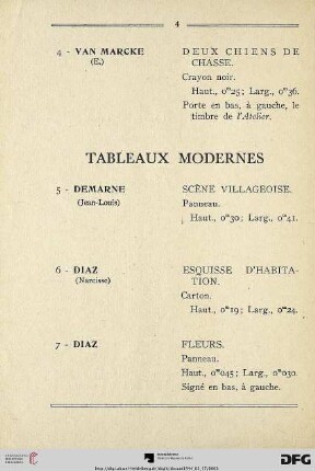 Tableaux Modernes (Nr. 5-12)