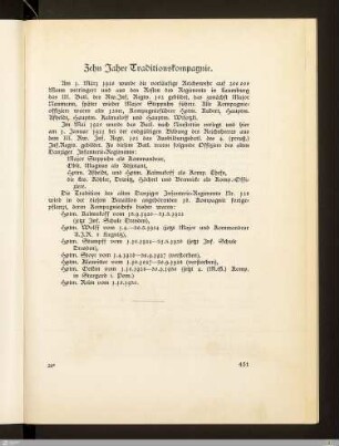 Zehn Jahre Traditionskompagnie