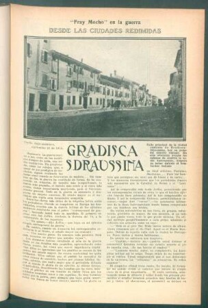 Gradisca Sdraussina : "Fray Mocho" en la guerra - Desde las ciudades redimidas