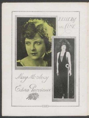 Bellezas del cine : [Fotografías de] May Mc Avoy [y] Edna Purviance