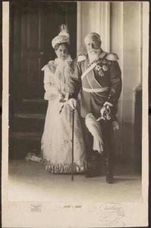 Großherzog Friedrich I. und Großherzogin Luise, Ganzfigur.
