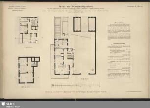 Architekt J. Gebler, Trachau. Kennwort: "Arbeit und Erntesegen" Angekaufer Entwurf. Wohn- und Wirthschaftsgebäude