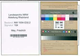 Entnazifizierung Friedrich May , geb. 25.12.1894 (Schiffahrtsinspektor)