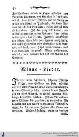 Minnelieder.
