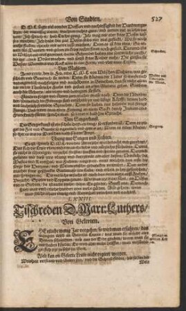 LXXIII. Tischreden D. Mart: Luthers/ Von Gelerten.