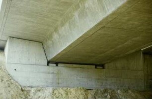 Auflagerbereich Widerlager, einer Kastenträgerbrücke