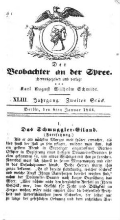 2. Stueck, 8. Januar 1844