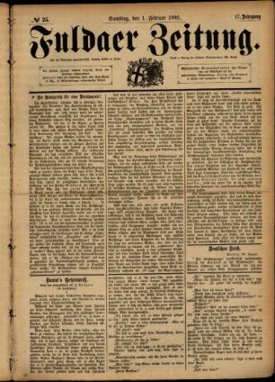 Ausgabe vom Samstag, den 01. Februar 1890.