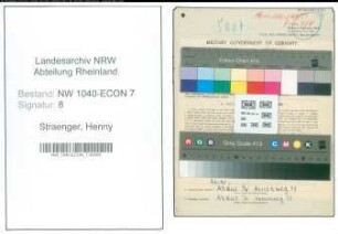 Entnazifizierung Henny Straenger , geb. 07.01.1920 (Bueroangestellte)